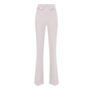 Elisabetta Franchi Wide Trousers White, Dam