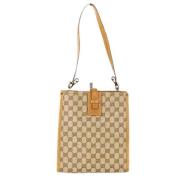 Gucci Vintage Pre-owned Canvas axelremsvskor Beige, Dam