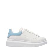 Alexander McQueen Vit/Puderblå Läder Oversized Sneakers White, Dam