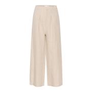 InWear Wide Trousers Beige, Dam