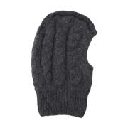 Simone Rocha Chunky Stickad Balaclava Gray, Dam