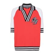 Balmain College Baseball PB Signature stickad polotröja Red, Herr