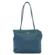 Prada Vintage Pre-owned Tyg prada-vskor Blue, Dam