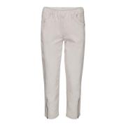 LauRie Cropped Trousers Beige, Dam