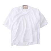 Plan C Elegant Vit Bomull T-shirt White, Dam