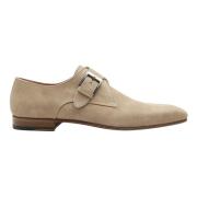 Magnanni Beige Suede Monk Strap Sko Beige, Herr