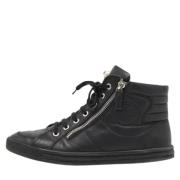 Chanel Vintage Pre-owned Laeder sneakers Black, Dam