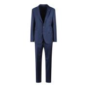 Tagliatore Single Breasted Suits Blue, Herr