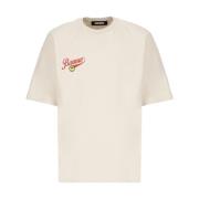 Barrow Naturlig Bomull Crew Neck T-shirt Beige, Herr