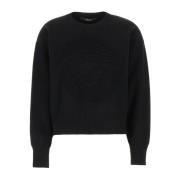 Versace Round-neck Knitwear Black, Dam