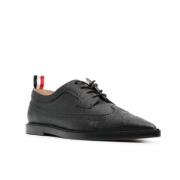 Thom Browne Svarta Platta Skor Klassisk Stil Black, Dam