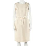 Carolina Herrera Pre-owned Pre-owned Polyester klnningar Beige, Dam