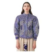 Antik Batik Print jacka Tajar Blue, Dam