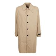 Versace Barocco Print Trench Parka Coat Beige, Herr