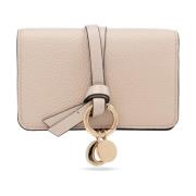 Chloé Alfabet läderkorthållare Beige, Dam