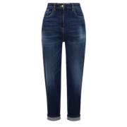 Elisabetta Franchi Cropped Jeans Blue, Dam