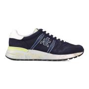 Premiata Blå Mocka och Nylon Sneakers Blue, Herr