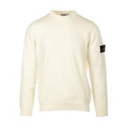 Stone Island Vita Sweaters Maglia White, Herr