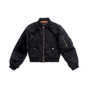 Balenciaga Shrunk Nylon Bomber - Été 2023 Kollektion Black, Dam