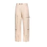 Pinko Straight Trousers Beige, Dam