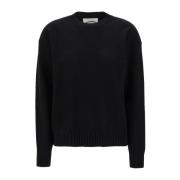 Jil Sander Round-neck Knitwear Black, Dam