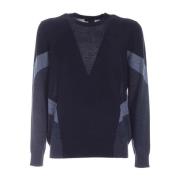 Emporio Armani Round-neck Knitwear Blue, Herr