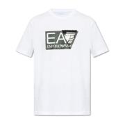 Emporio Armani EA7 T-shirt med logotyp White, Herr