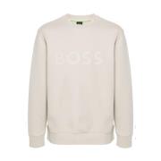 Hugo Boss Beige Bomullströja Beige, Herr