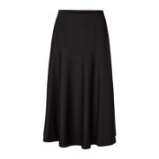 LauRie Feminin A-linje Svart Kjol Black, Dam