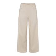 LauRie Cropped Trousers Beige, Dam