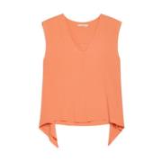 Maliparmi Sleeveless Tops Orange, Dam