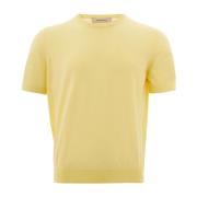 Gran Sasso Italiensk rund hals T-shirt Yellow, Herr
