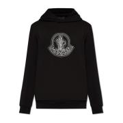 Moncler Hoodie med logotyp Black, Herr