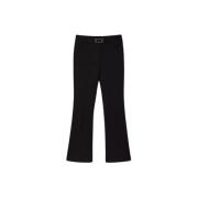 Twinset Flarebyxor med oval spänne Black, Dam