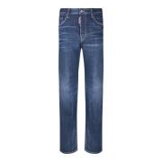 Dsquared2 Blå Regular Fit Bomulls Jeans Blue, Herr