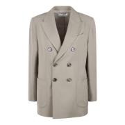 Ami Paris Dubbelknäppt Blazer Beige, Dam