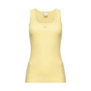 Pinko Love Birds Ribbad Tanktop Beige, Dam