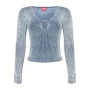 Diesel Ribbad topp Blue, Dam