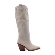 Bronx Western-inspirerade Hagar Cowboy Stövlar Beige, Dam