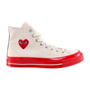 Comme des Garçons Chuck 70 CDG HI Canvas Sneakers White, Herr