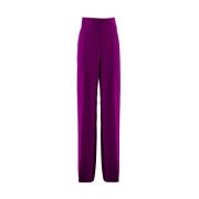 Max Mara Studio Straight Trousers Purple, Dam