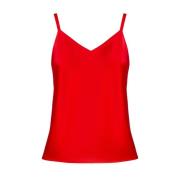 Doris S Sleeveless Tops Red, Dam