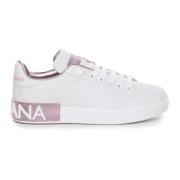 Dolce & Gabbana Vita Läder Sneakers med Logotyp White, Dam