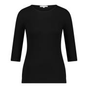 Vince Round-neck Knitwear Black, Dam