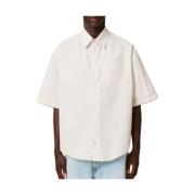 Ami Paris Short Sleeve Shirts Beige, Herr