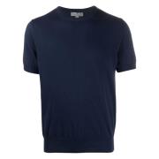 Canali Round-neck Knitwear Blue, Herr