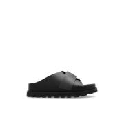 Jil Sander Läder slides Black, Dam