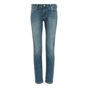 Adriano Goldschmied Medium Indigo Tapered Ankel Jeans Blue, Dam