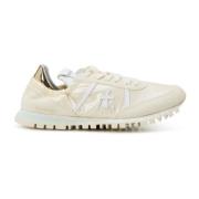 Premiata Retro Style Sneakers med Ballerina Design Beige, Dam