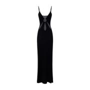 Elisabetta Franchi Maxi Dresses Black, Dam